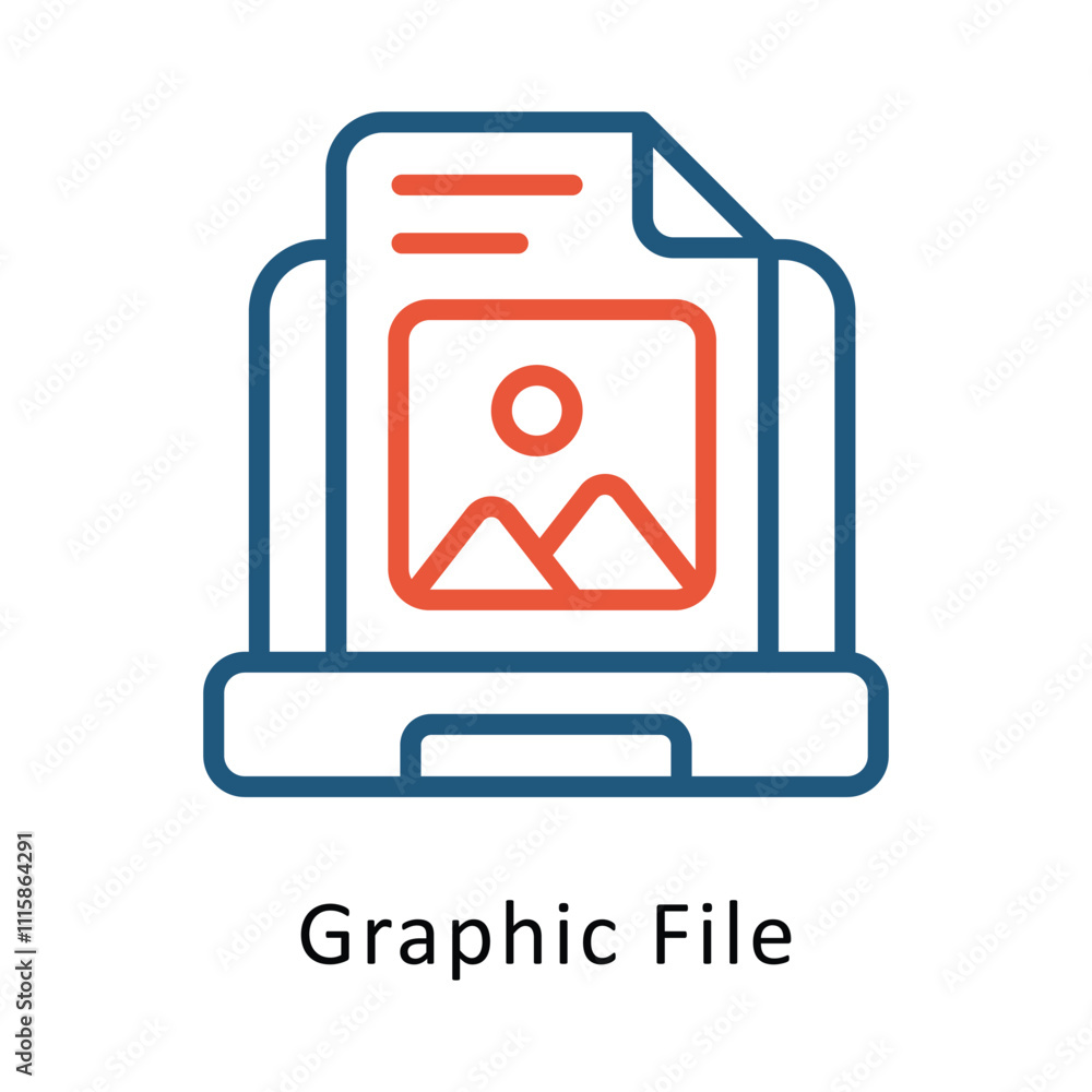 Poster graphic file vector two colors icon. eps file 10