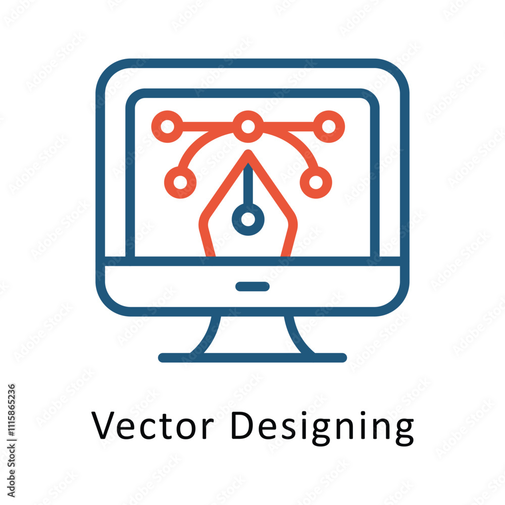 Poster vector designing vector two colors icon. eps file 10