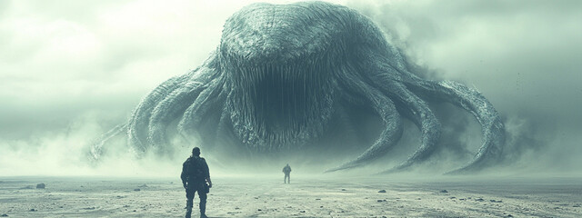 landscape with snow covered trees