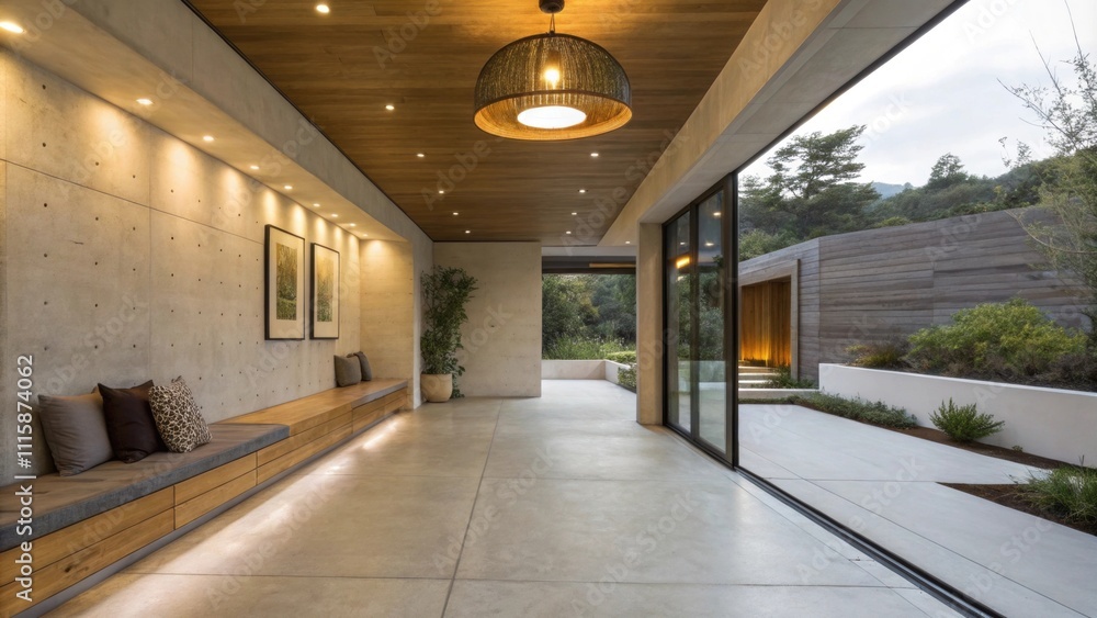 Aufkleber a sweptclean area featuring freshly smoothed concrete flooring with a single light fixture above pre