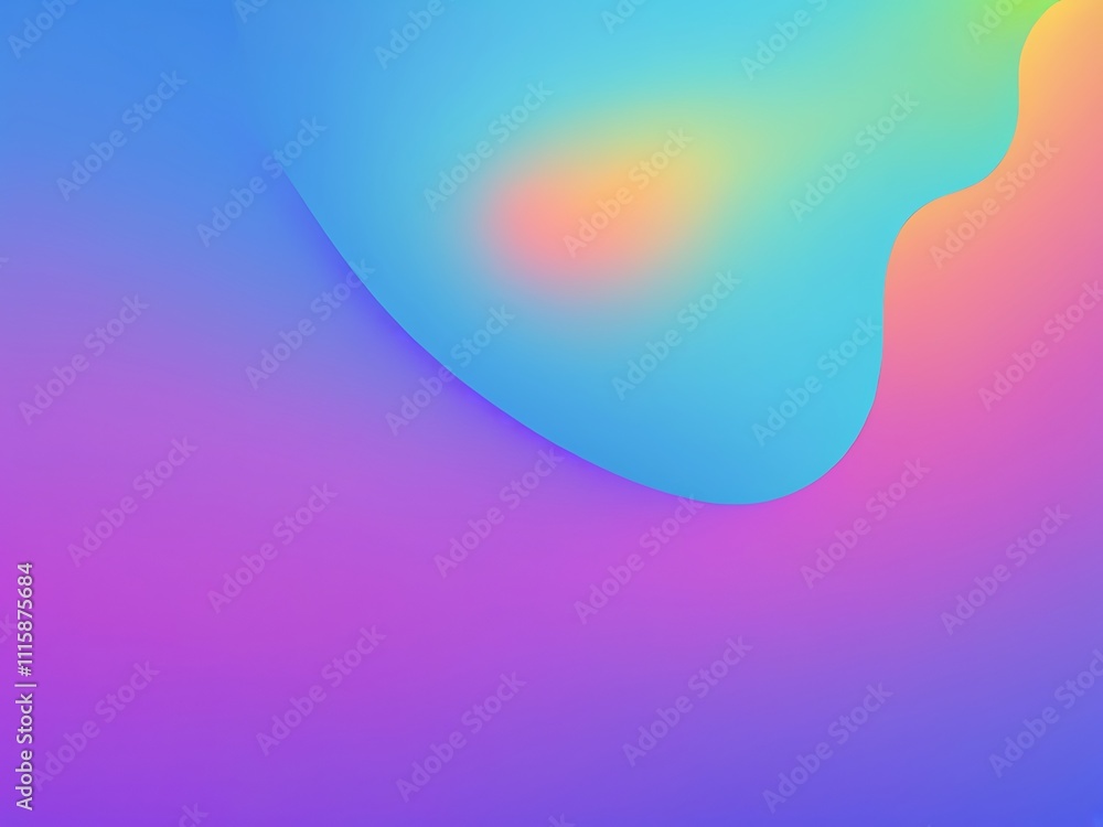 Poster abstract colorful gradient background design with smooth curves
