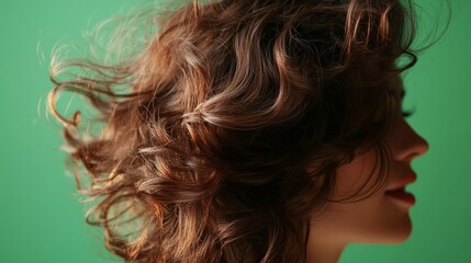 Naklejka premium Green screen hair
