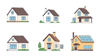 Fototapeta premium set of houses icons