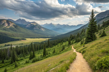 Obraz premium Hiking Trail in the Mountains