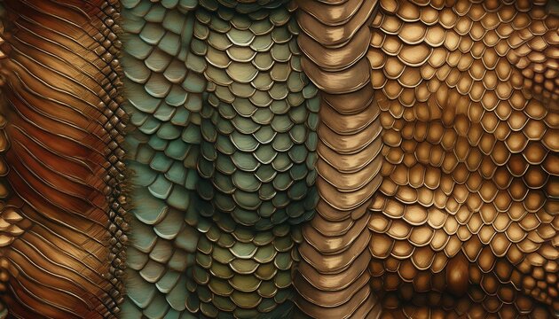 vintage snake skin texture seamless pattern