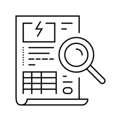 energy bills analysis line icon vector. energy bills analysis sign. isolated contour symbol black illustration