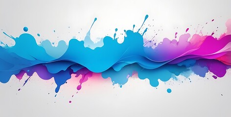 Obraz premium Abstract Blue Pink Purple Paint Splashes Wave