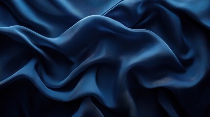 Fototapeta premium Deep Blue Dark Fabric Texture with Subtle Gradients and Waves