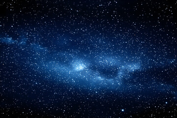 Obraz premium Stunning cosmic background, deep blue nebula and starry night sky. Perfect for website banners, space-themed designs, or artistic projects.