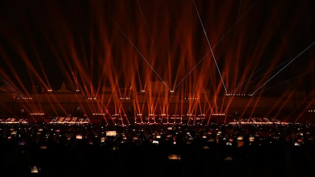 Ayodhya Deepotsav Laser Show, India