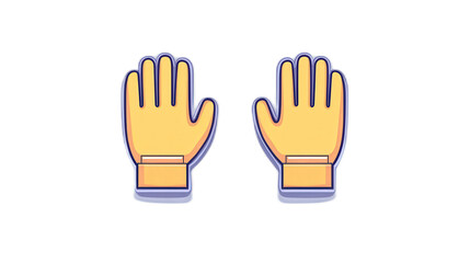 Obraz premium Bright Animated Hands Symbolizing Help and Cooperation in Action