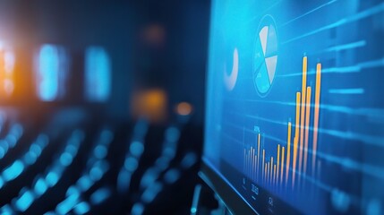 Dynamic Bar Graph and Pie Chart Visualization in Modern Office Setting