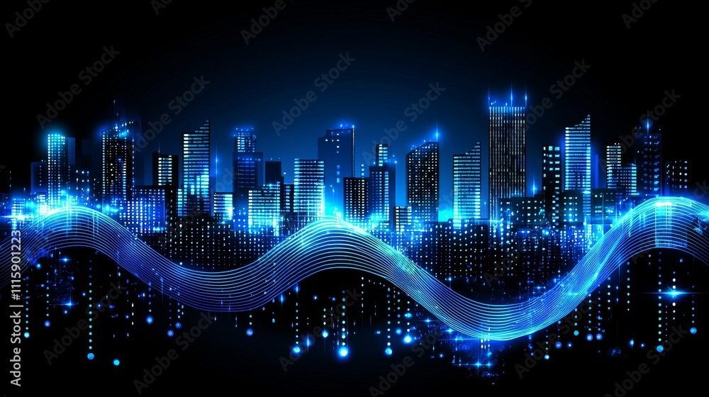 Aufkleber background for a slide presentation, focused on technology and driven by ai.