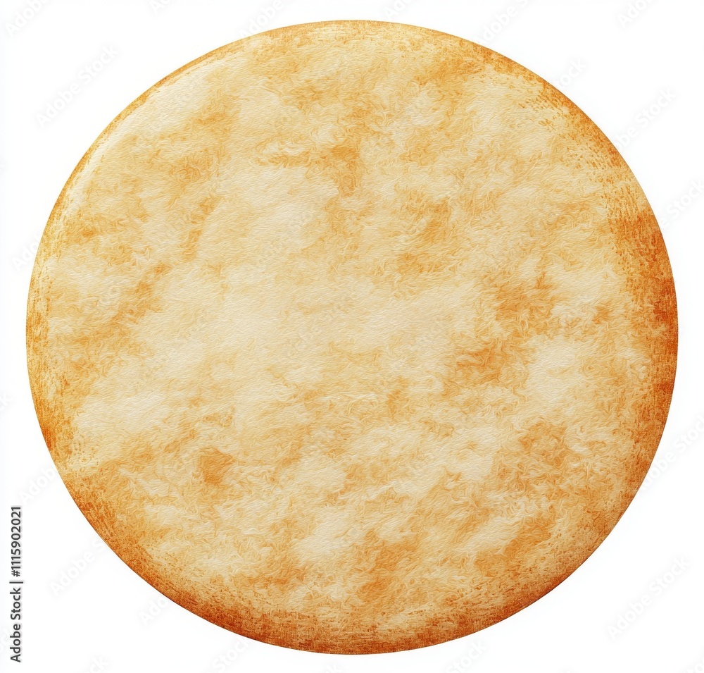 Poster this yellow watercolor splotch features a white backdrop with a circular design. it was made using t