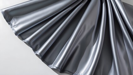 Naklejka premium Silver-Gray Synthetic Fabric with Reflective Surface 