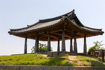 Fototapeta premium An old pavilion on a hill