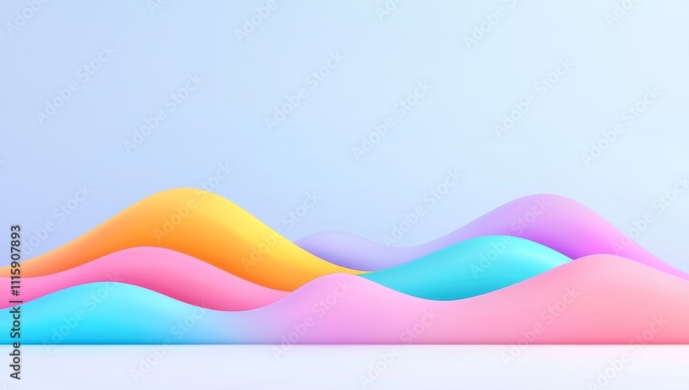 Poster a dynamic abstract background with gentle hues merging smoothly in a gradient.