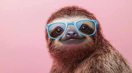 A creature with human-like features wearing glasses, designed as a fictional character for advertising and marketing.