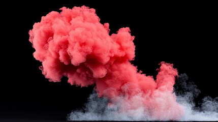 Fototapeta premium A vivid eruption of smoke, displaying shades of red, orange, and yellow.