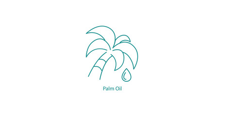Palm Oil Sustainable Harvest Vector Icon