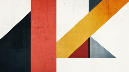 Bold Geometric Abstract Design with Vibrant Lines, Modern Art