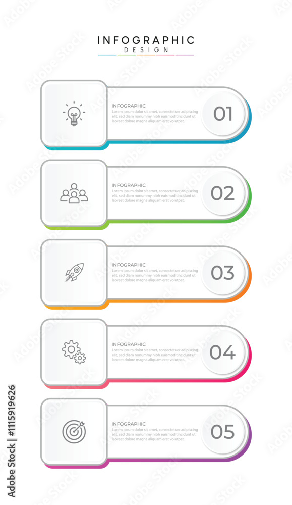 Poster vector infographic label design infographic template design and 4-5-6 options or steps. can be used 