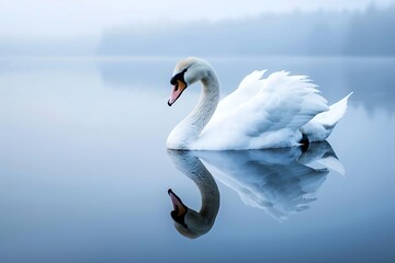 Fototapeta premium swan on the lake