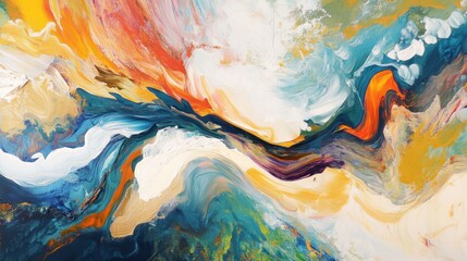 Fototapeta premium Abstract Canvas: A Symphony of Colors