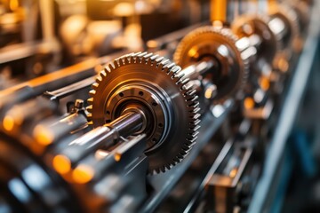 Naklejka premium Precision gears and machinery