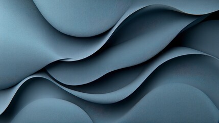 Fototapeta premium Abstract Blue Waves Stylish 3D Swirls Seamless Texture Background