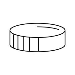 puck ice hockey sport game line icon vector. puck ice hockey sport game sign. isolated contour symbol black illustration