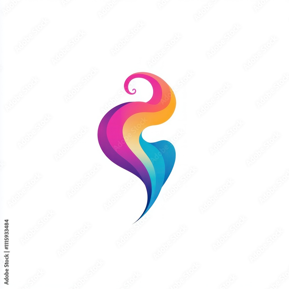 Poster abstract colorful swirl design element.