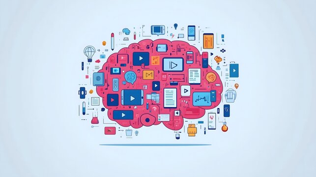 Brain rot,inundated withshort videos, mobile phones, tablets and junk information. Aplunged chaotic state,normal neural activities perturbed, concentration is impaired.