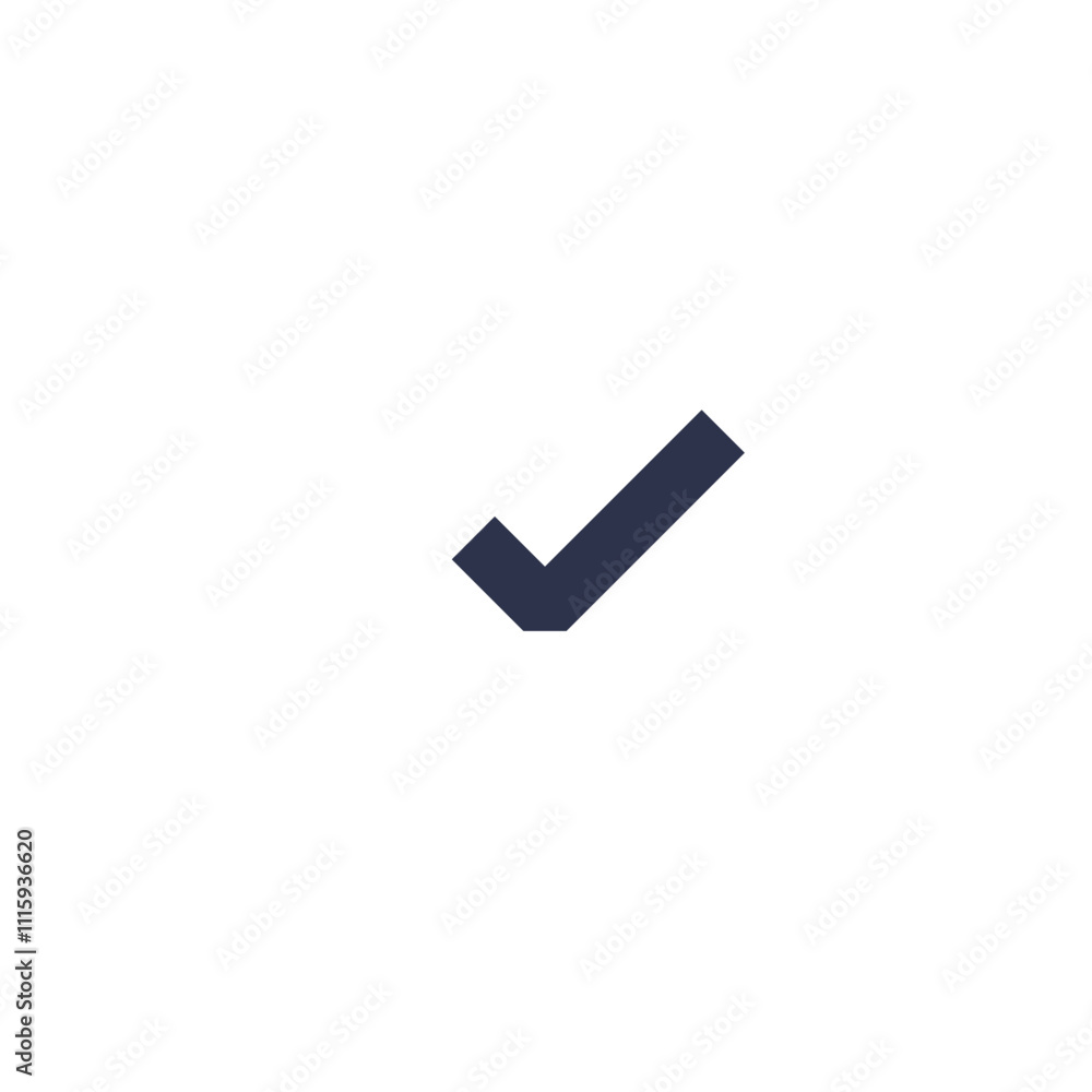 Poster a simple checkmark symbolizing approval or completion.