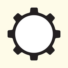 Fototapeta premium Gear icon. Gear Settings symbol, cogwheel. Functions symbol. Settings icon vector Illustration
