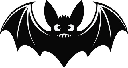 Bat Silhouette Vector Art Illustration