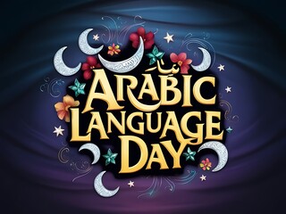 Arabic Language Day Celebration Graphic Design