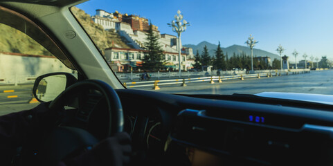 Diving car in Lhasa city,Tibet,China