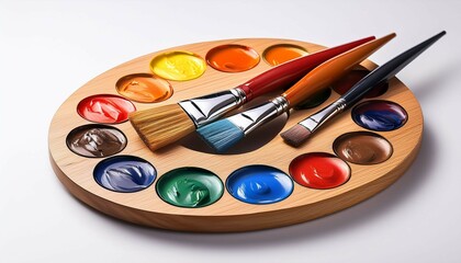 brushes and palette