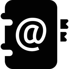 Simple vector icon contact book