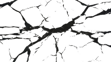 Obraz premium cracked concrete wall covered with gray cement texture as background, Vector grunge cracked texture style with cracked texture. Vector grunge cracked texture Transparent background.