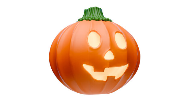 Pumpkin head illustration. 3d render. PNG with alpha in high resolution. Halloween ilustrations.