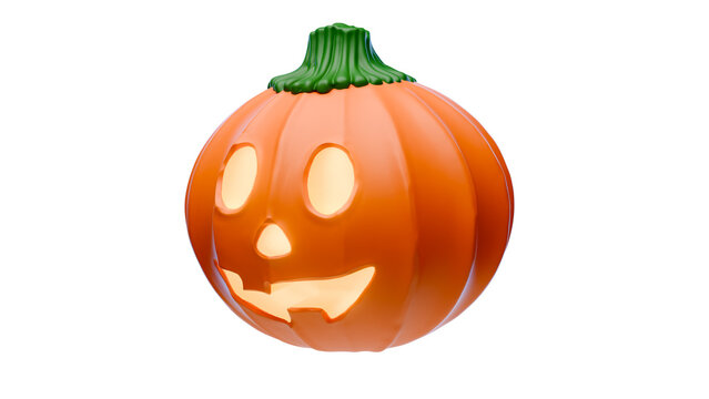 Pumpkin head illustration. 3d render. PNG with alpha in high resolution. Halloween ilustrations.