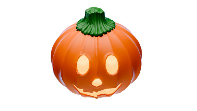 Pumpkin head illustration. 3d render. PNG with alpha in high resolution. Halloween ilustrations.