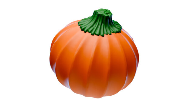 Pumpkin head illustration. 3d render. PNG with alpha in high resolution. Halloween ilustrations.