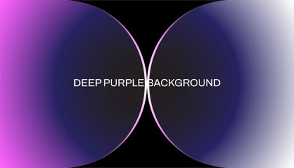 The background design is an elegant gradient of dark purple and black, combining two symmetrical circles with a soft gradient from purple to blue on the left and right sides. This modern and minimalis