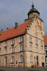 Fototapeta premium Blick in die Altstadt von Alsfeld in Hessen 