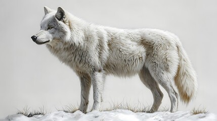 Obraz premium Hand drawn wolf running pencil sketch wallpaper images capturing natural artistic grace