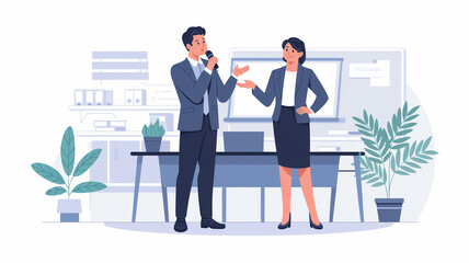Fototapeta premium Business Meeting Presentation Office Workplace Collaboration