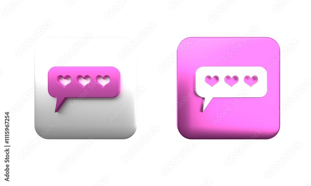 Aufkleber colorful like and heart icon isolated on white background. counter notification icon. follower insta